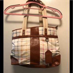Coach purse plaid
